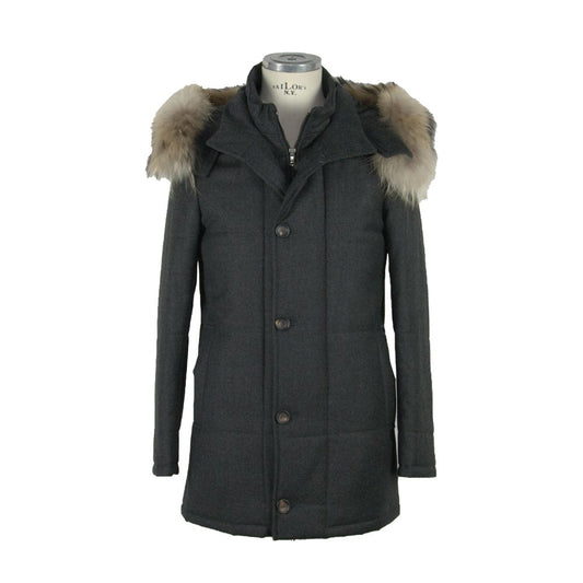 Gray Wool Men Jacket