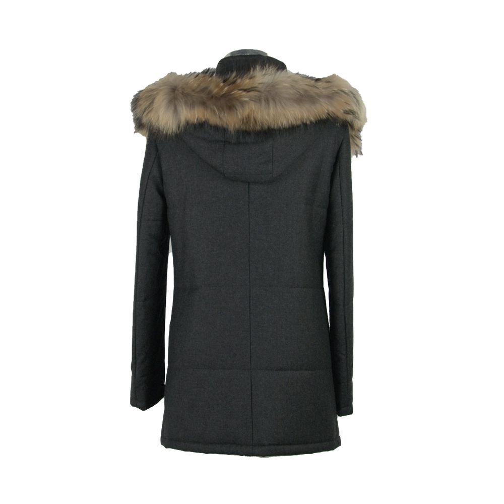 Gray Wool Men Jacket