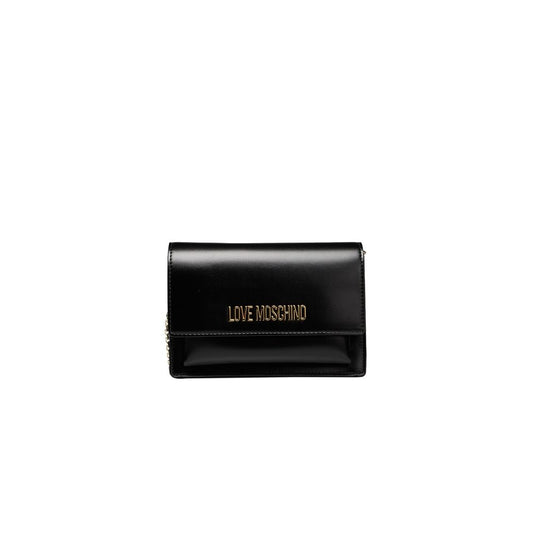"Black Polyethylene Women Crossbody Bag"