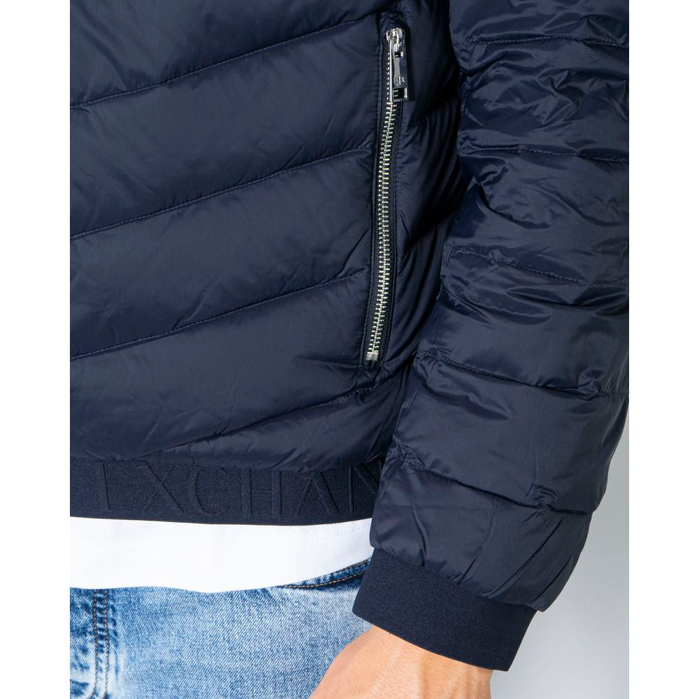 Blue Polyester Jackets & Coat