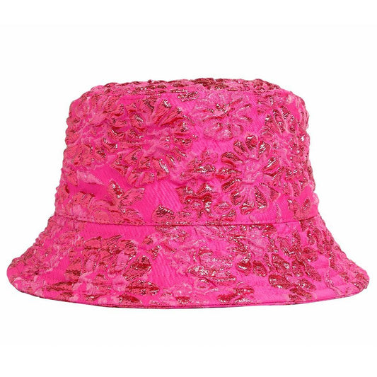 Fuchsia Silk Women Bucket Hat