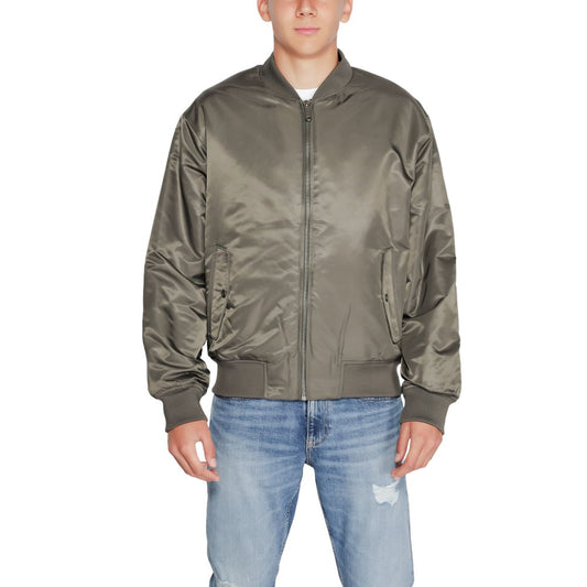 Gray Polyamide Jackets & Coat