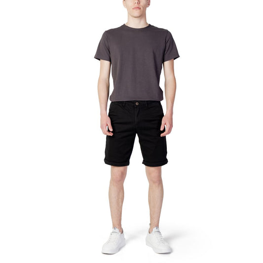 Black Cotton Shorts