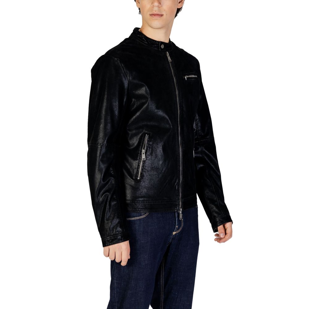 Black Cotton Jackets & Coat