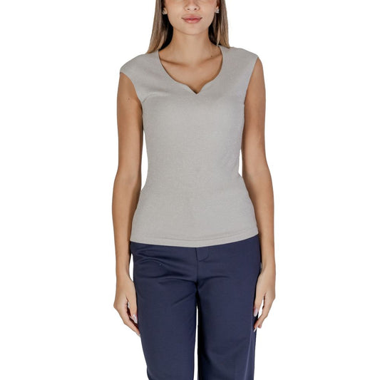 Silver Viscose Tank Top
