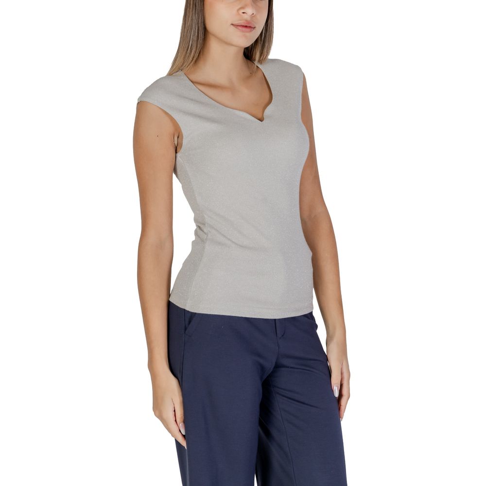 Silver Viscose Tank Top