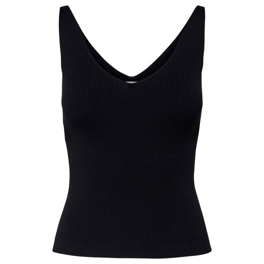 Black Viscose Tank Top