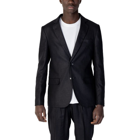 Black Linen Blazer