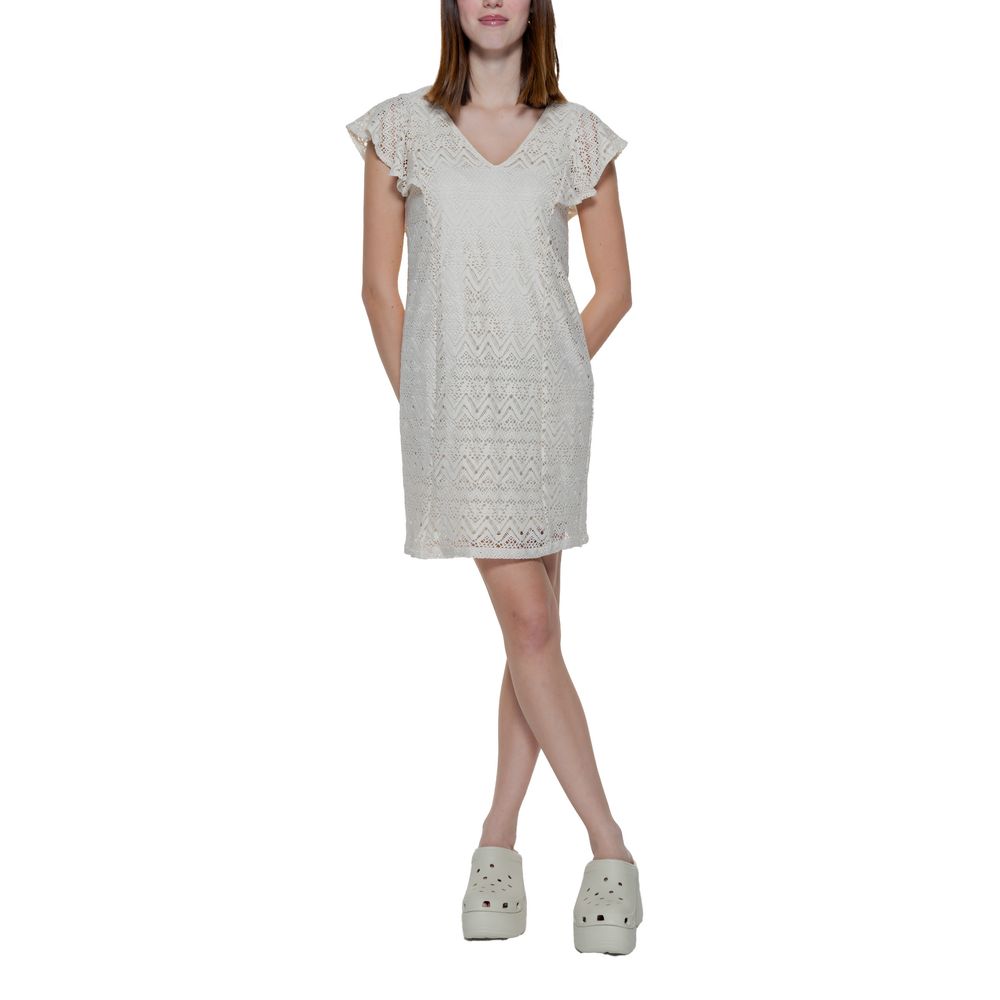Beige Polyester Midi