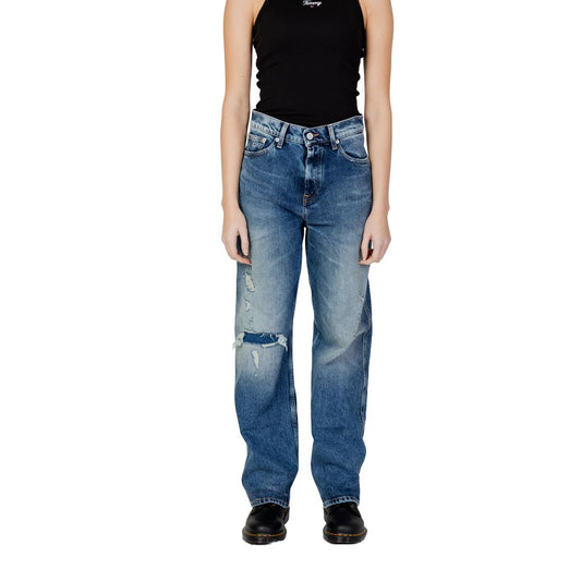 Blue Recycled Cotton Mom Jean