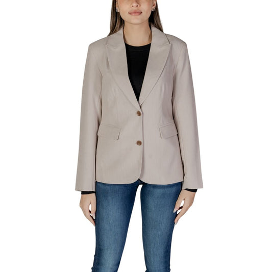 Beige Recycled Polyester Suits & Blazer