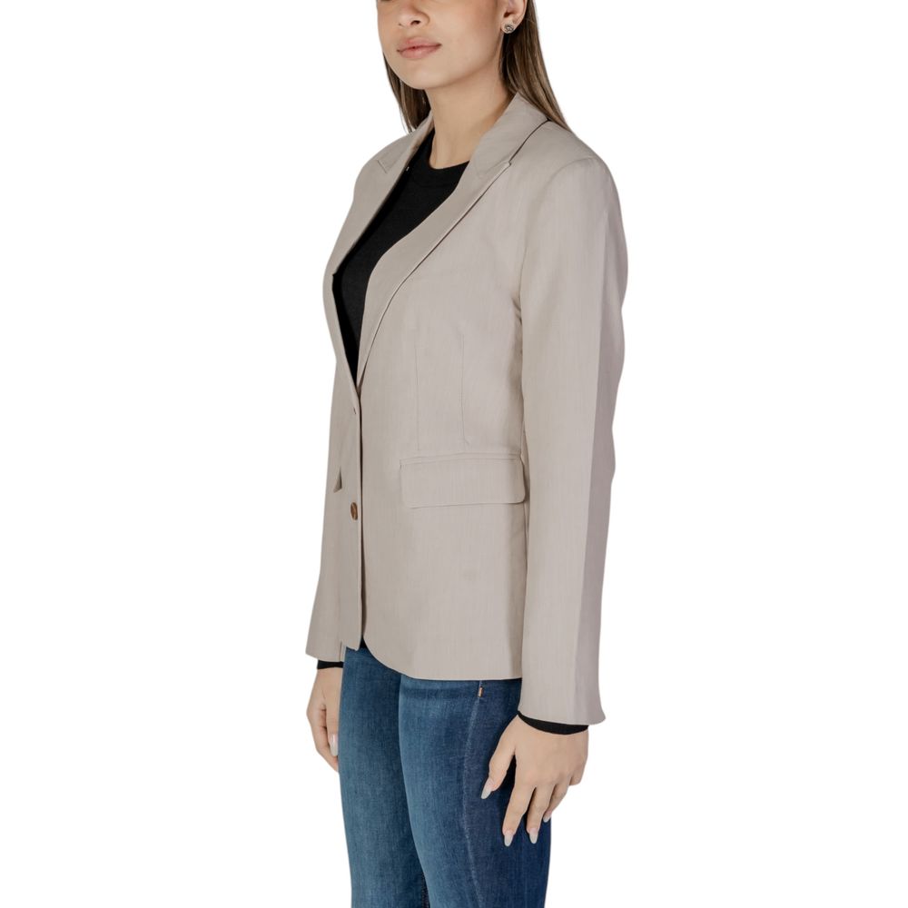 Beige Recycled Polyester Suits & Blazer
