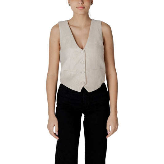 Beige Cotton Vest