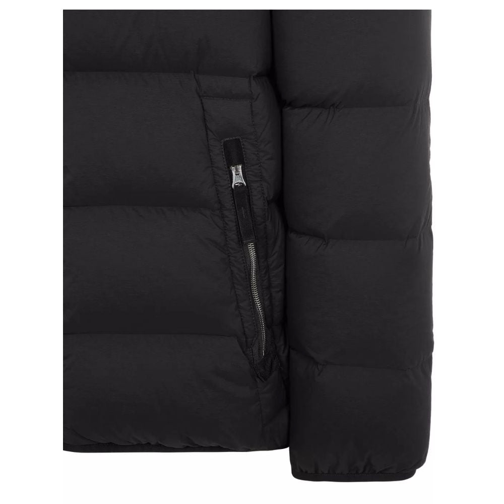 Black Nylon Men Jacket