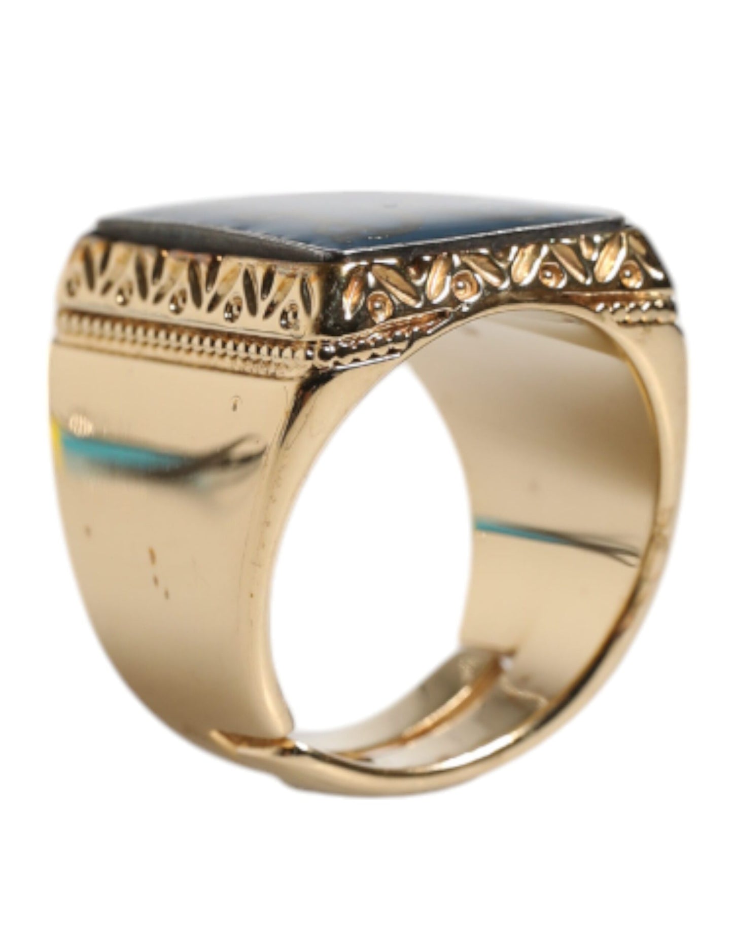 Gold Tone Sterling Silver 925 DG Crown Adjustable Ring