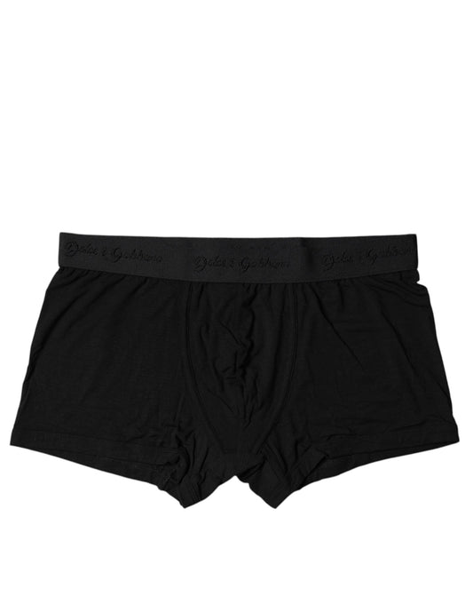 Black Modal Stretch Men Regular Boxer Underwear