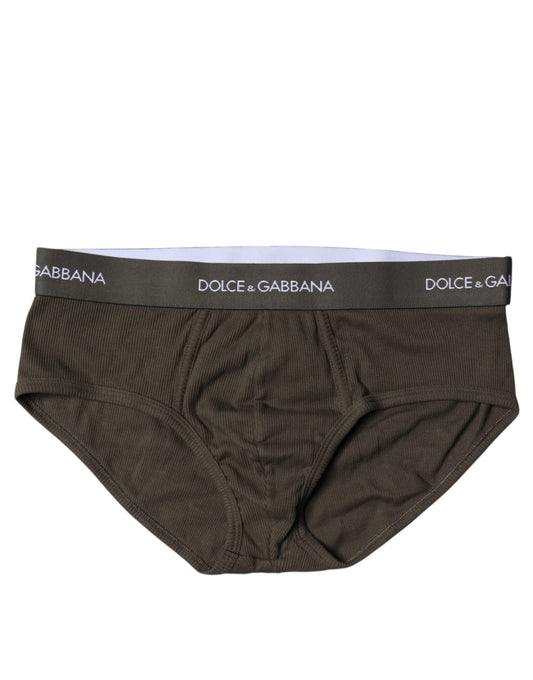 Gray Cotton Men Mid Slip Brief Underwear