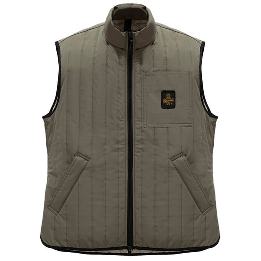 Gray Polyester Men Vest