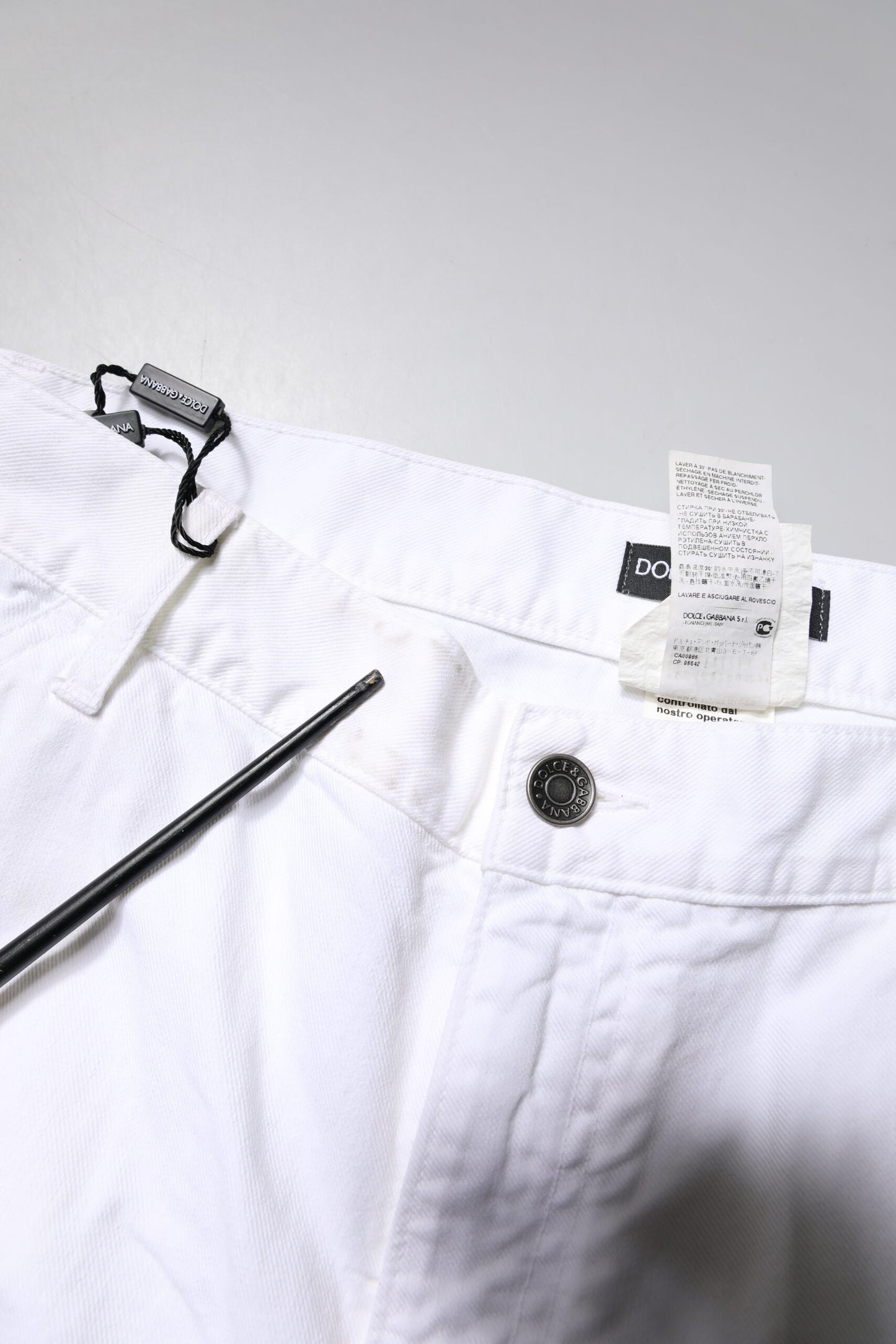 White Cotton Straight Men Denim Jeans