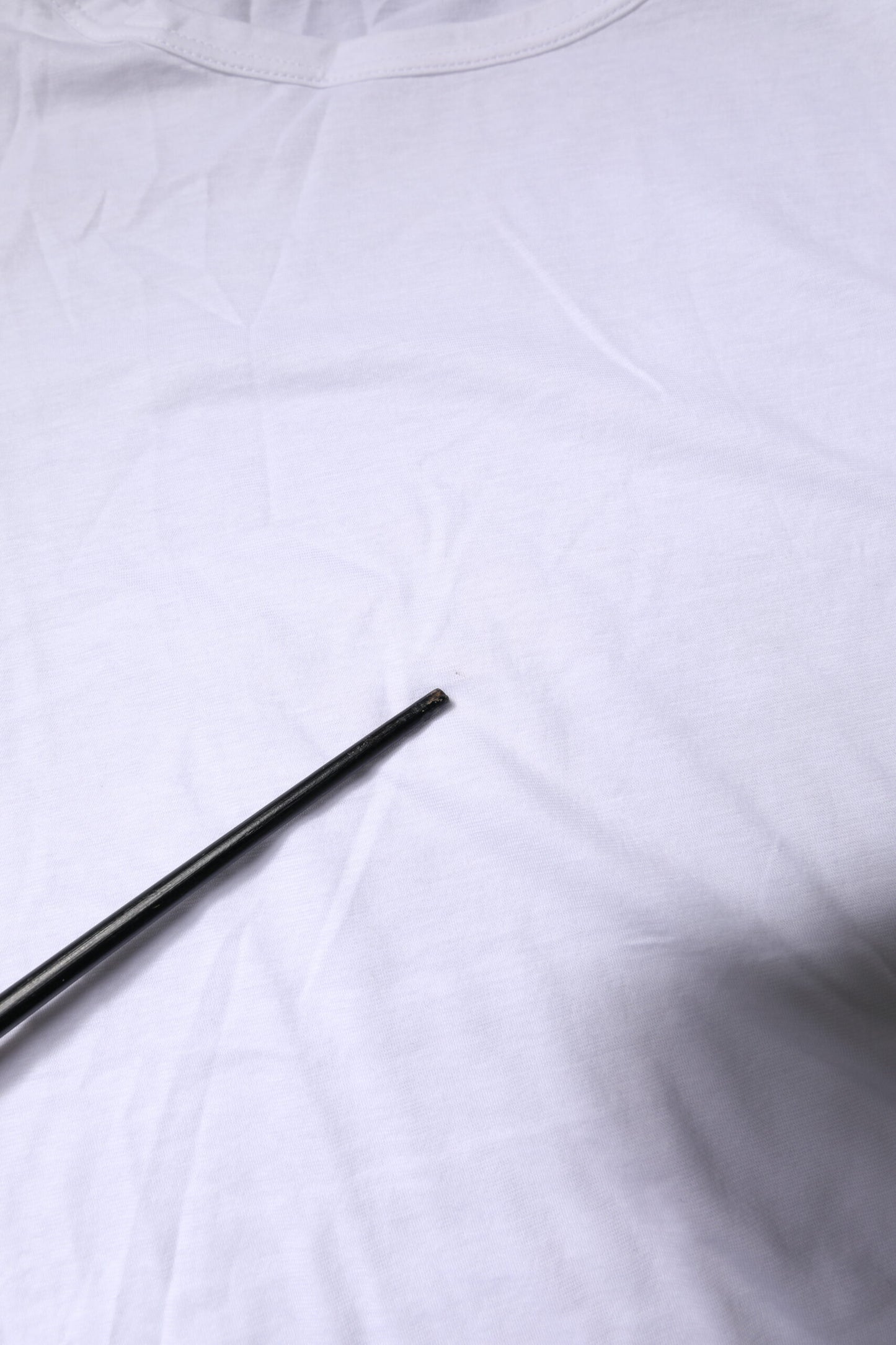 White Short Sleeves Round Neck Top T-shirt