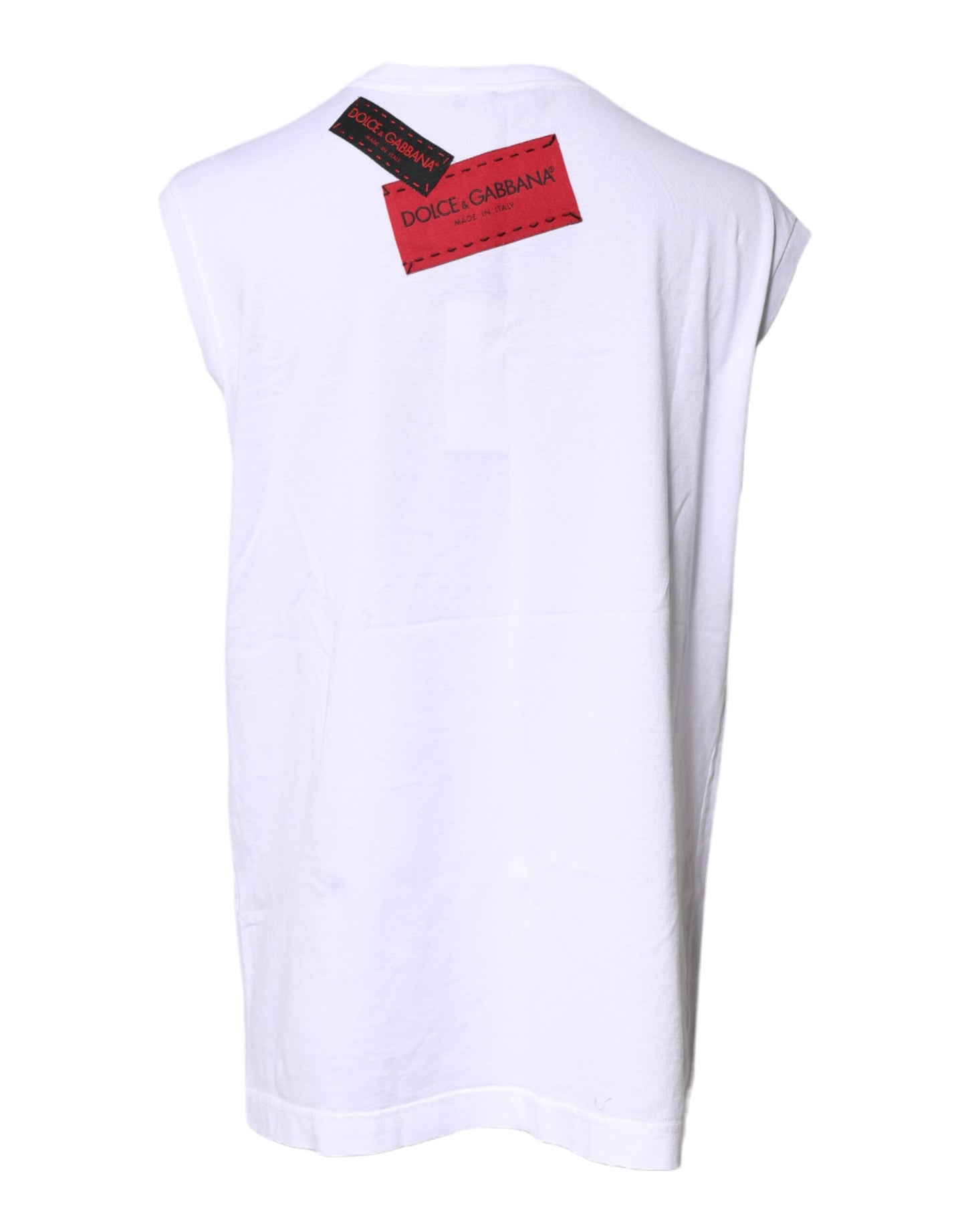 White Floral Graphic Print Sleeveless Tank Top