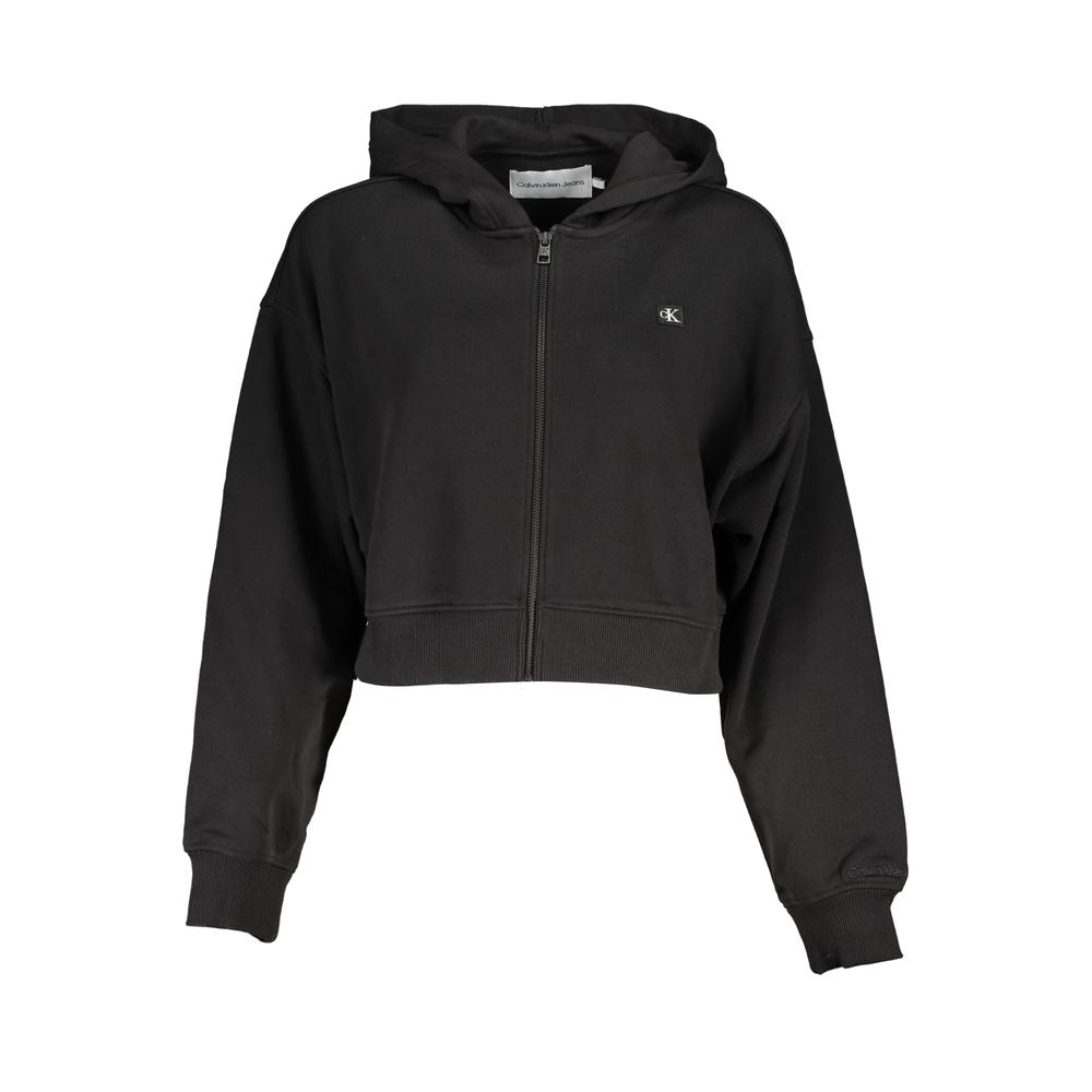 Black Cotton Women Sweater