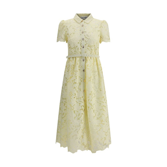 Midi-length lace chemisier Dress