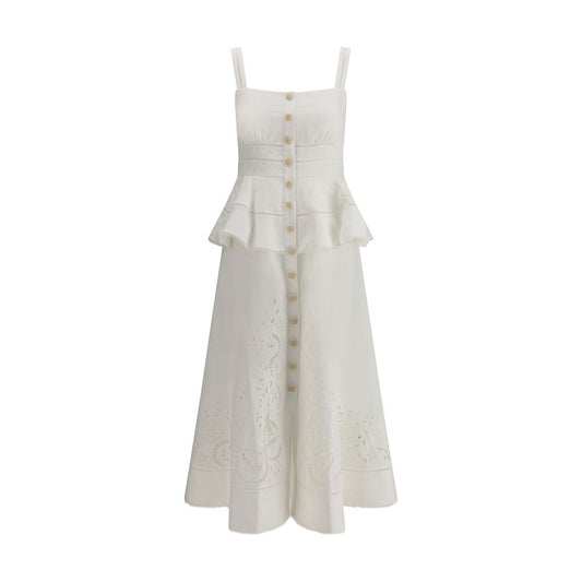 Linen and cotton midi Dress
