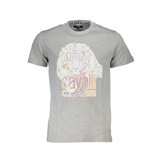 Gray Cotton Men T-Shirt