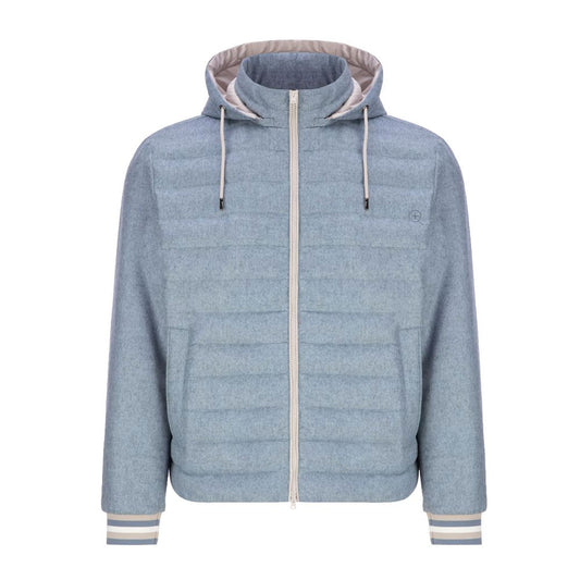 Blue Silk Men Jacket