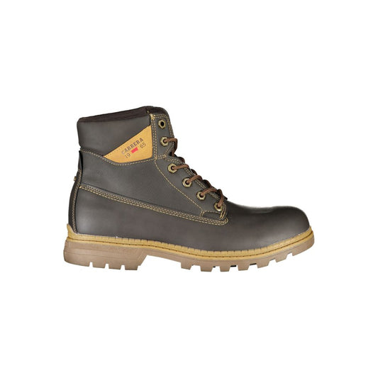 Brown Polyester Men Boot