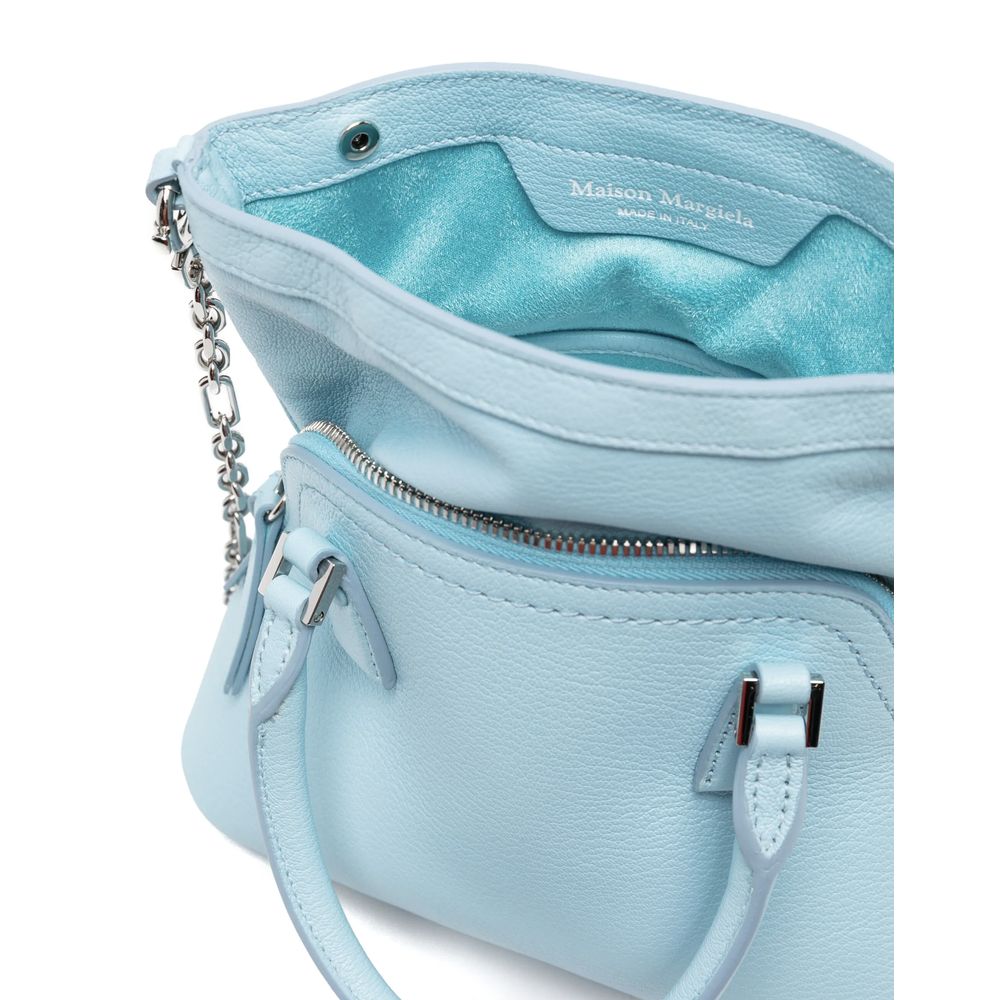 Blue Leather Handbag
