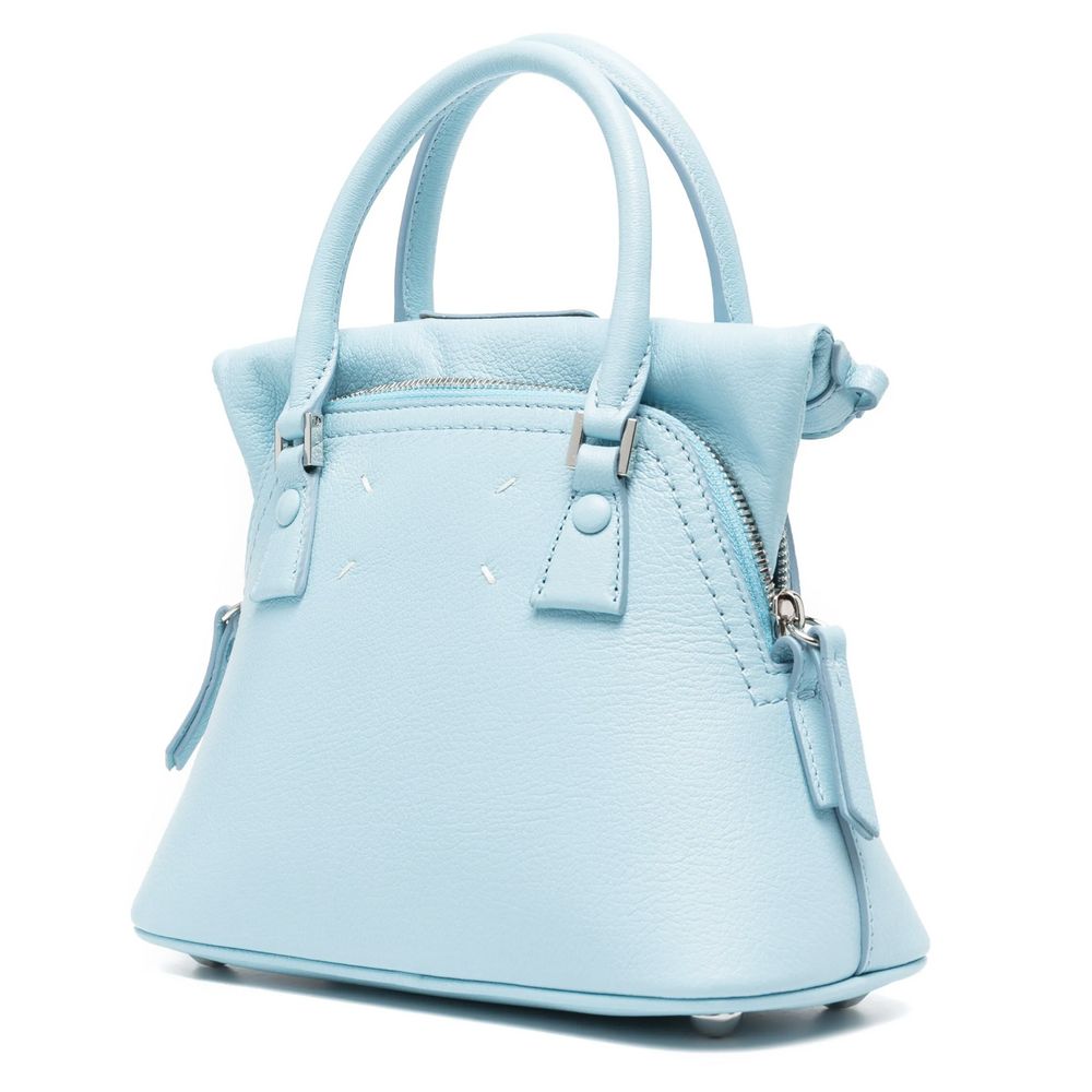 Blue Leather Handbag