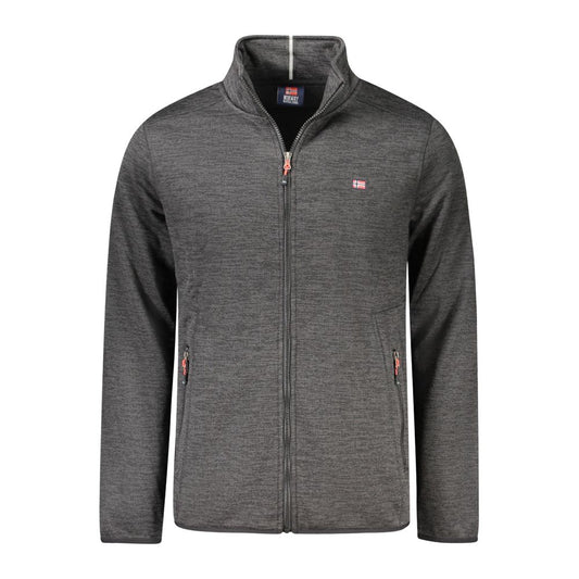 Black Polyester Men Jacket