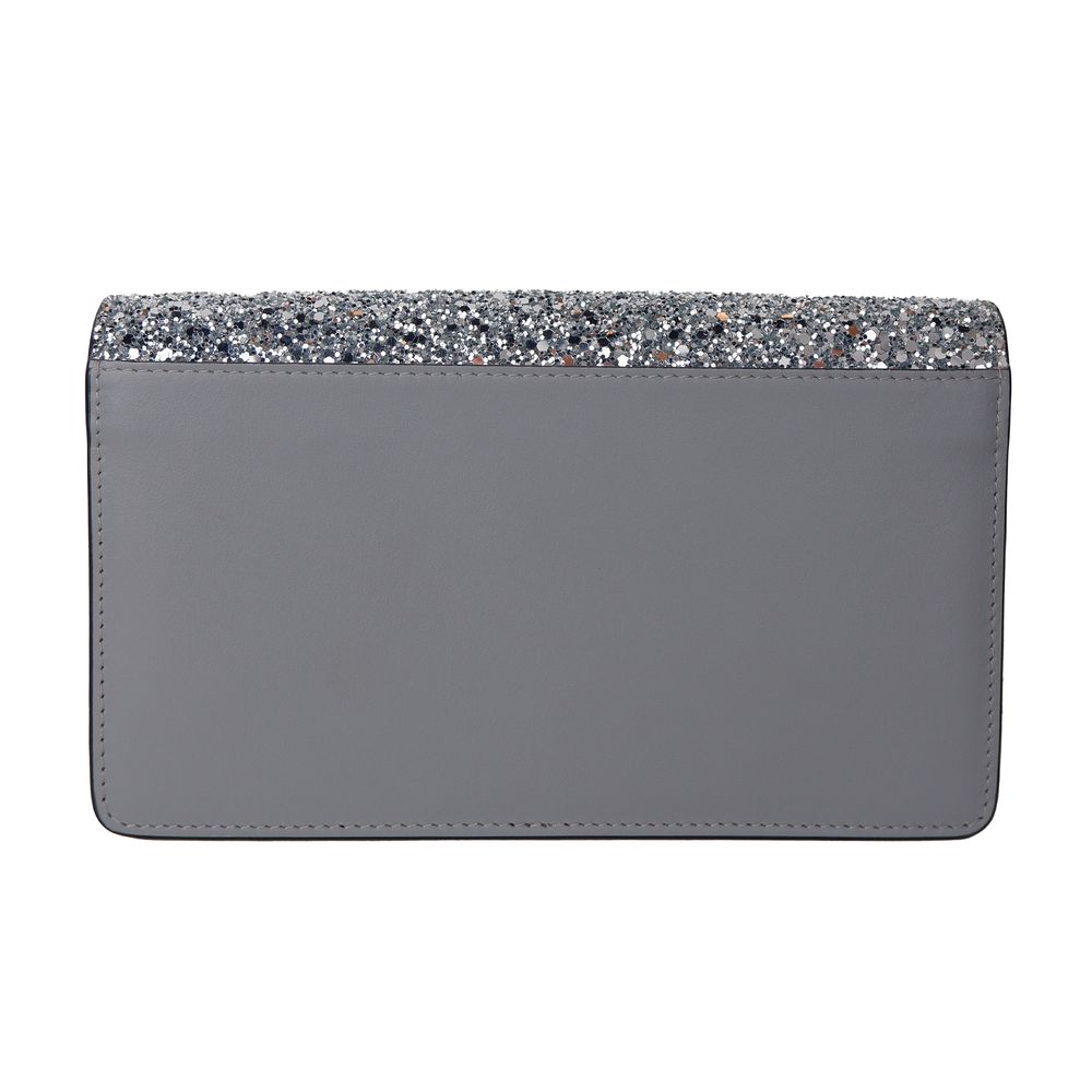 Gray Leather Crossbody Bag
