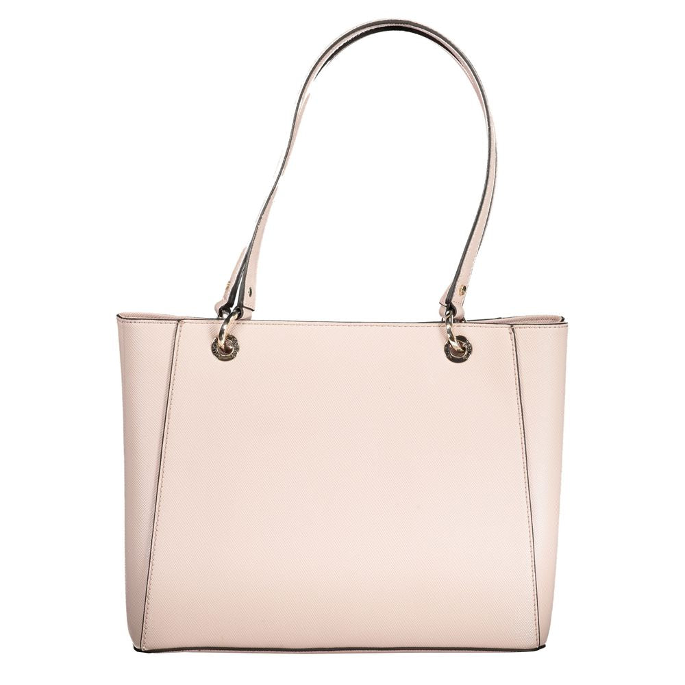 Pink Polyethylene Women Handbag
