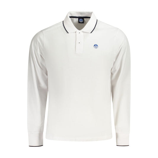White Cotton Men Polo Shirt