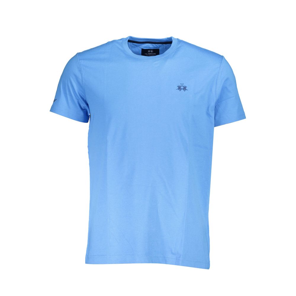 Blue Cotton Men T-Shirt