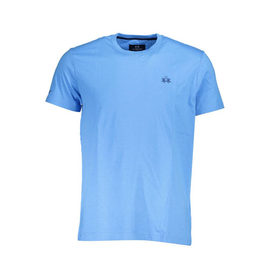 Blue Cotton Men T-Shirt