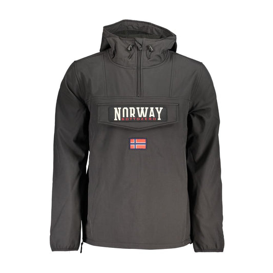 Black Polyester Men Jacket