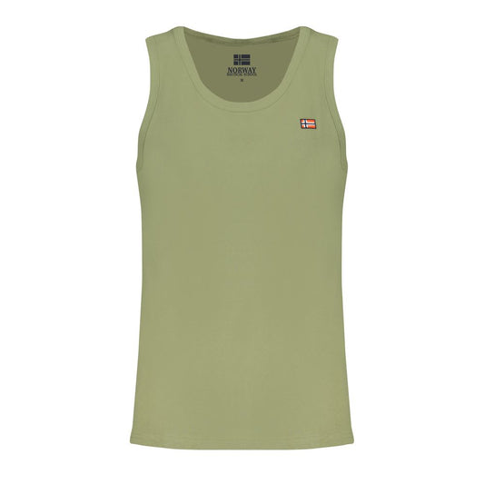 Green Cotton Men Shirt