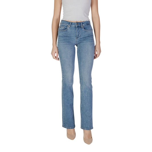 Blue Cotton Bootcut Jean