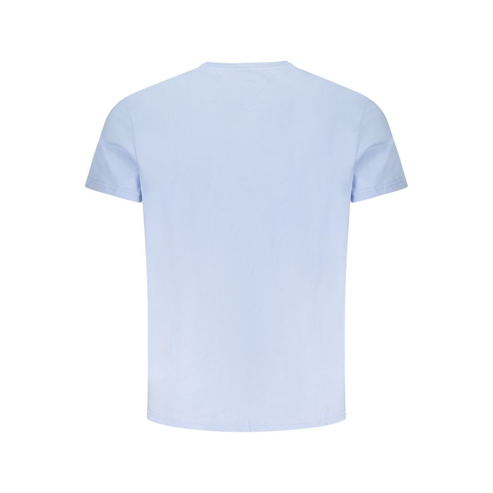 Blue Cotton Men T-Shirt