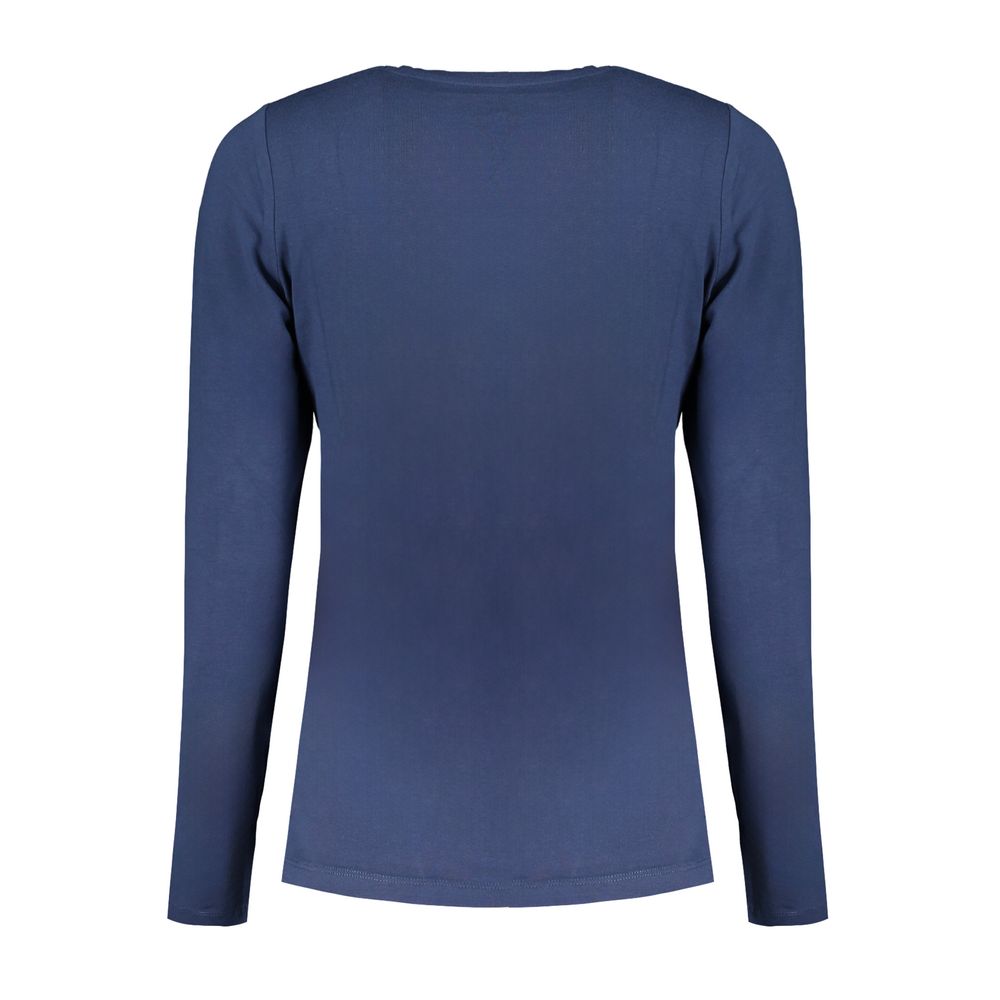 Blue Cotton Women T-Shirt