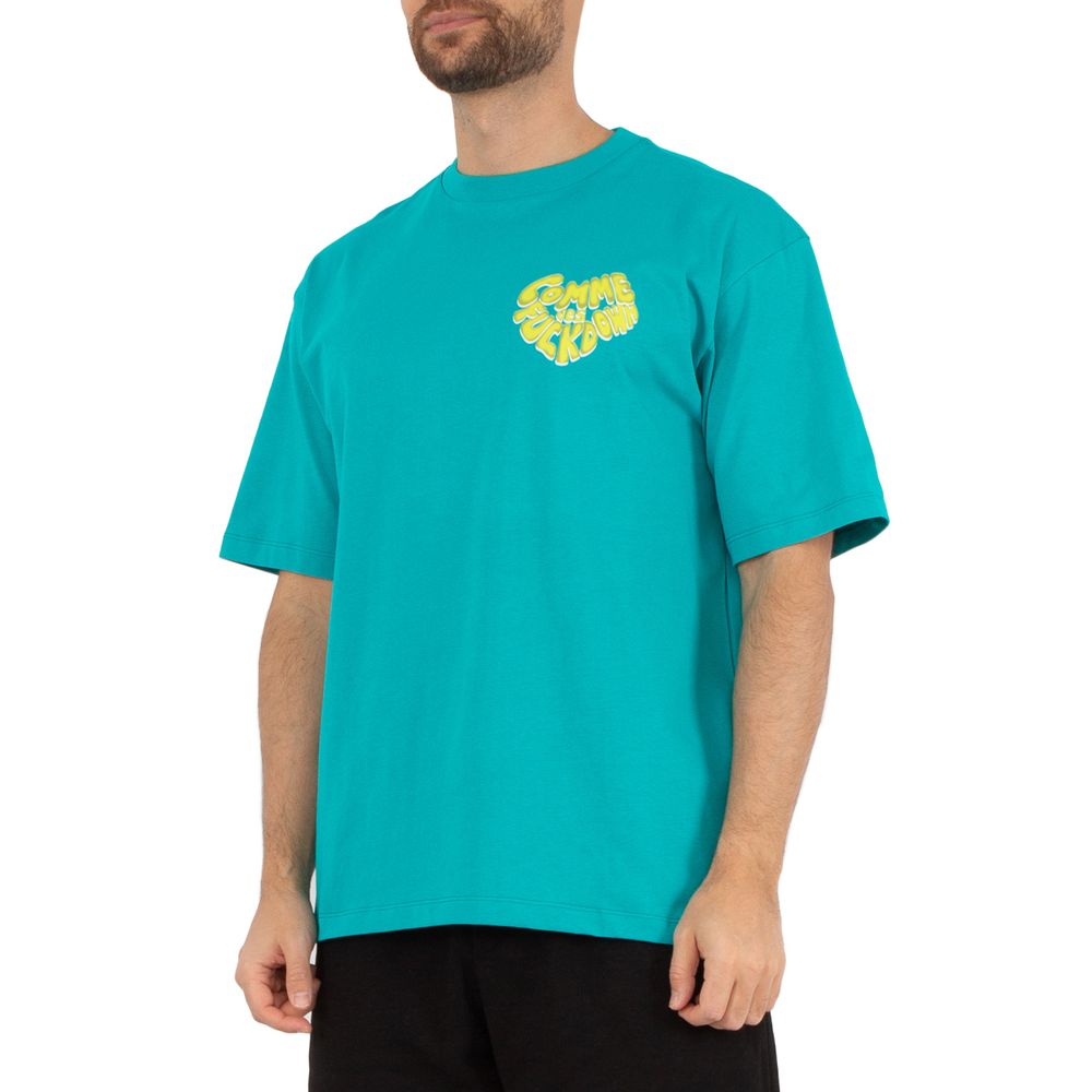 Green Cotton Women T-Shirt