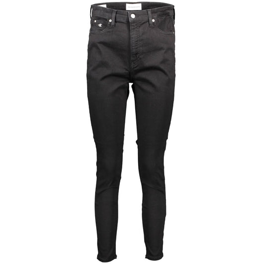 Black Cotton Jeans & Pant