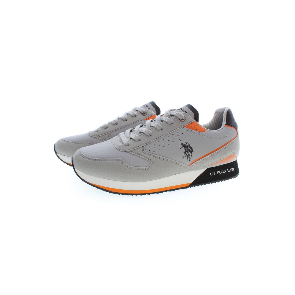 Gray Polyester Sneaker