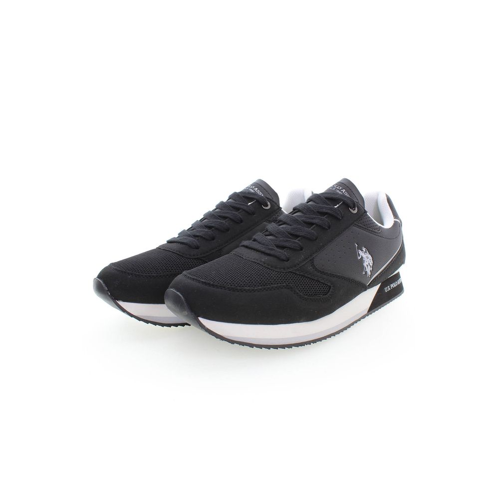 Black Polyester Sneaker
