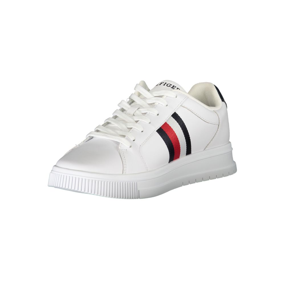 White Polyester Sneaker