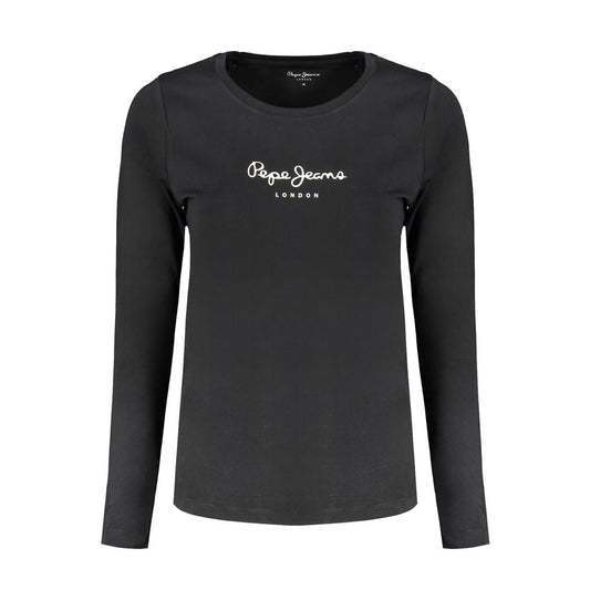 Black Cotton Women T-Shirt